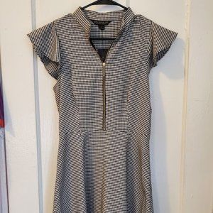 Zoe By Rachel Zoe Houndstooth A-Line Dress Size 4
